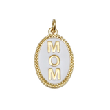 Mom Oval Medallion with White Fill