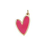 Stylized Red Heart Charm