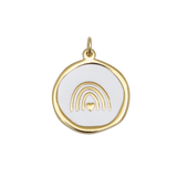 Rainbow Medallion with White Fill