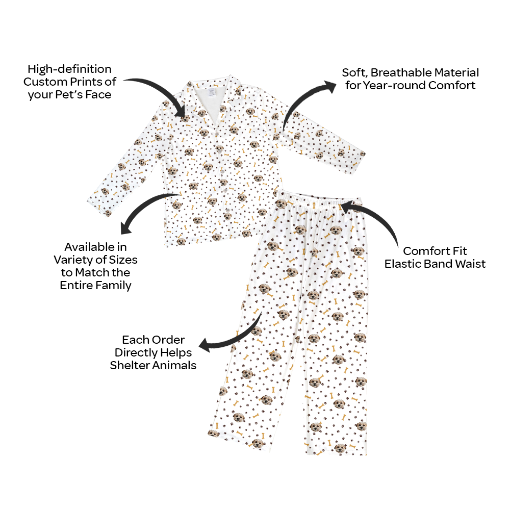 Adult Custom Long Pet Face Pajamas