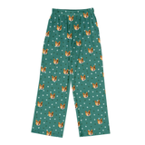 These are pajama pants in a Green Paws print with repeating pet faces on them[GreenPawsPajamaPants]