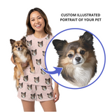 Relaxed T-Shirt Pajama Set | Pet Face Pajamas