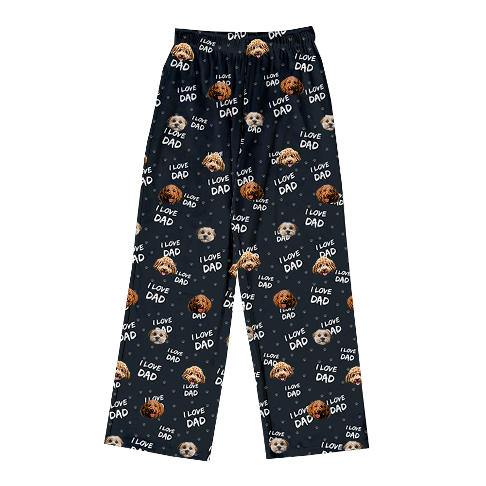 ILoveDadPajamaPants3Pets
