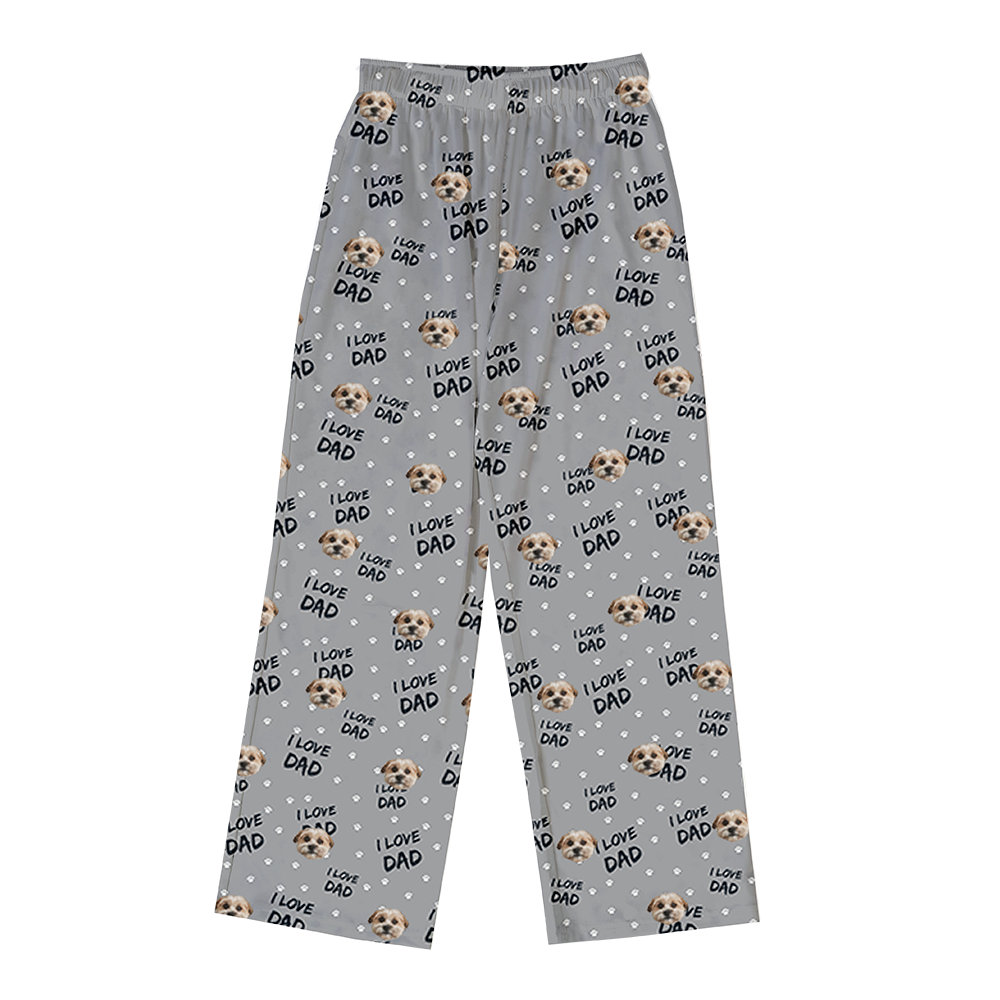 ILoveDad-SlateGrayPajamaPants1Pet