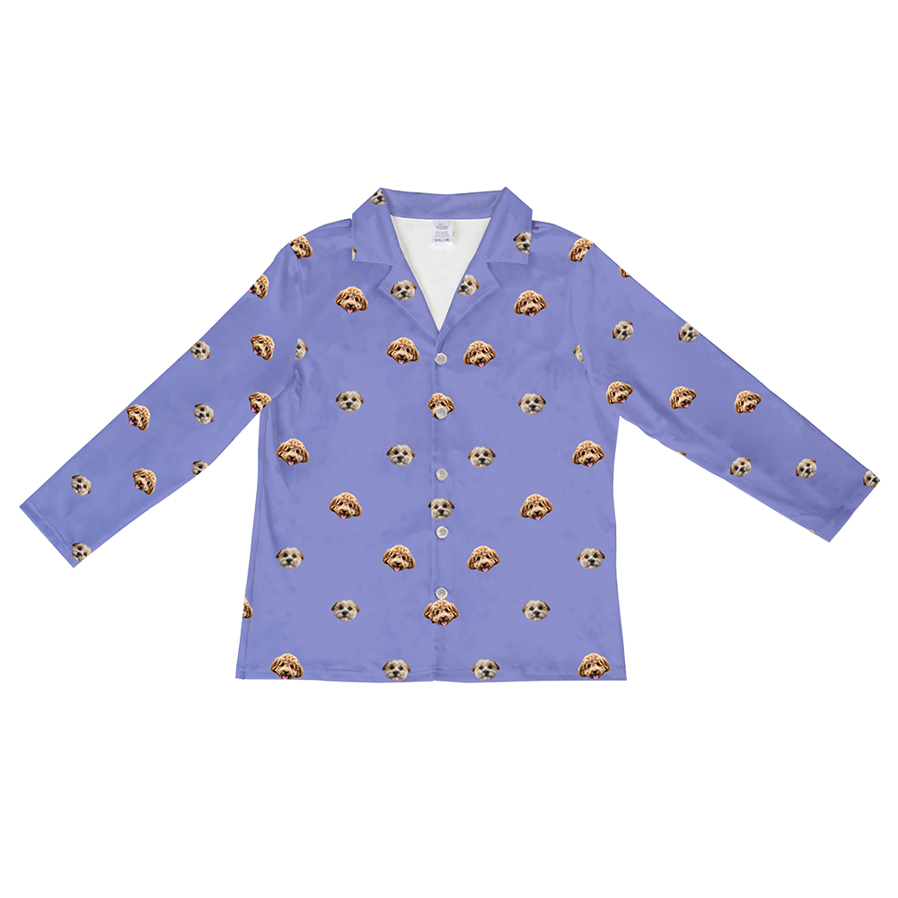 PeriwinkleLongSleevePajamaShirt2Pets