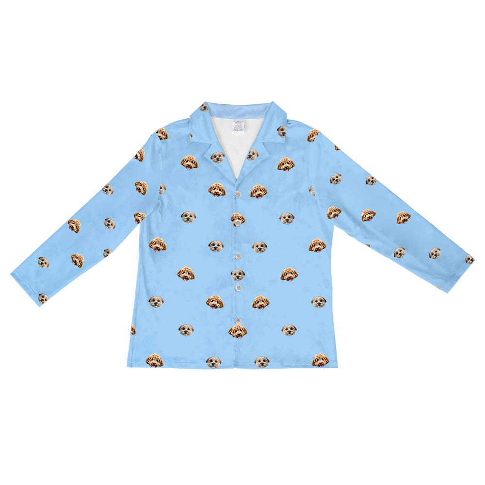 SkyBlueLongSleevePajamaShirt2Pets
