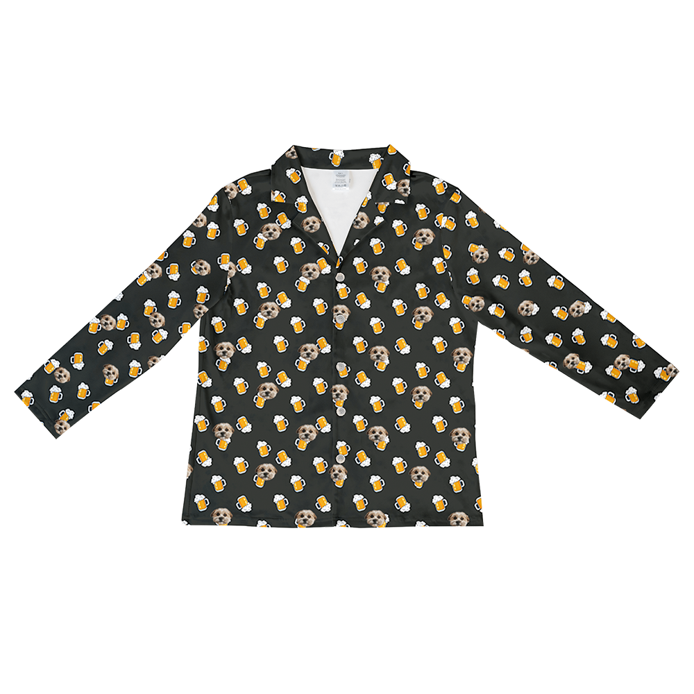 BeerLongSleevePajamaShirtOnly1Pet