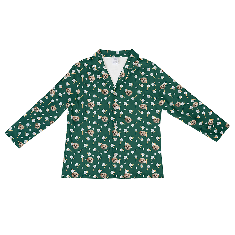 GolfBallsLongSleevePajamaShirt1Pet