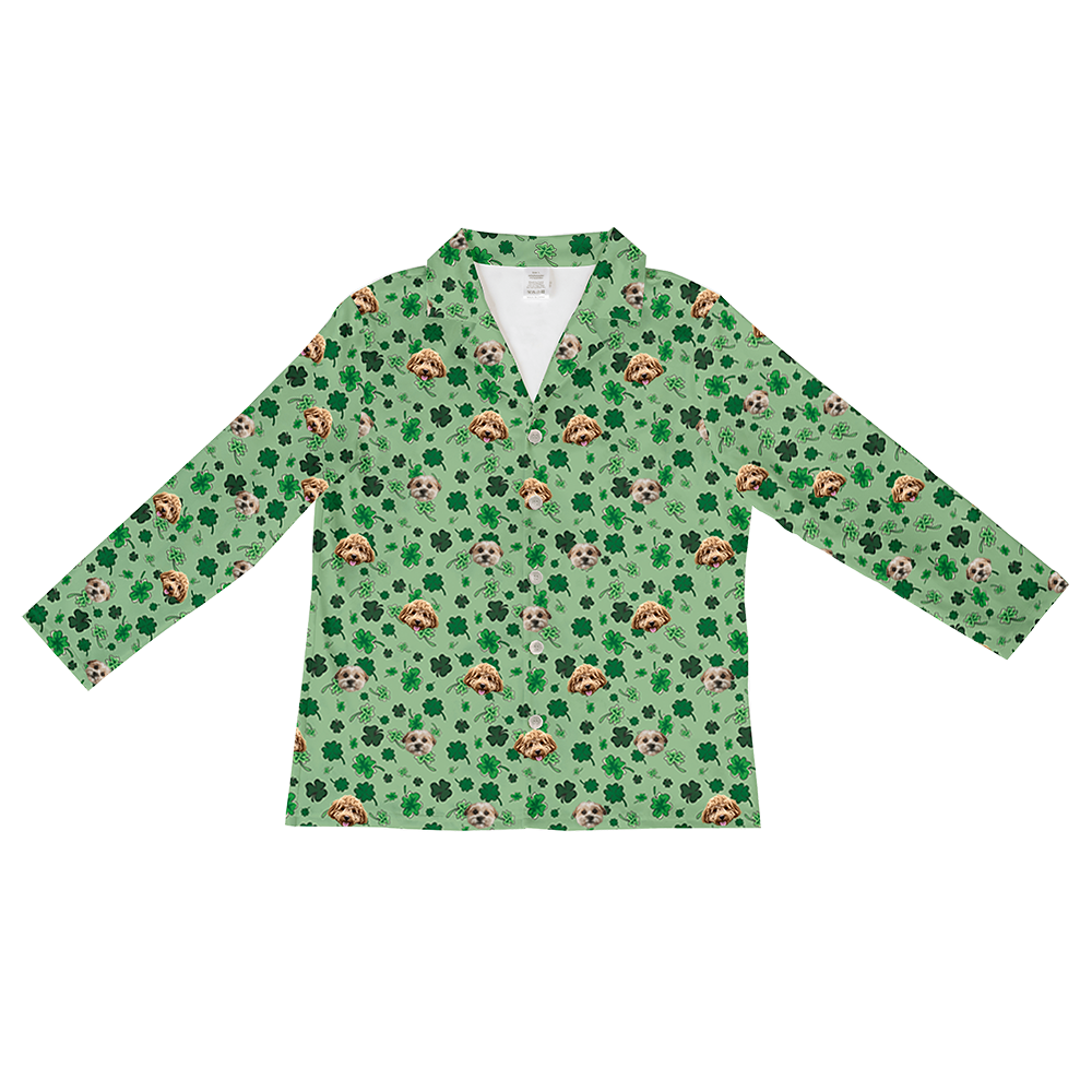 ShamrocksLongSleevePajamaShirtOnly3Pets