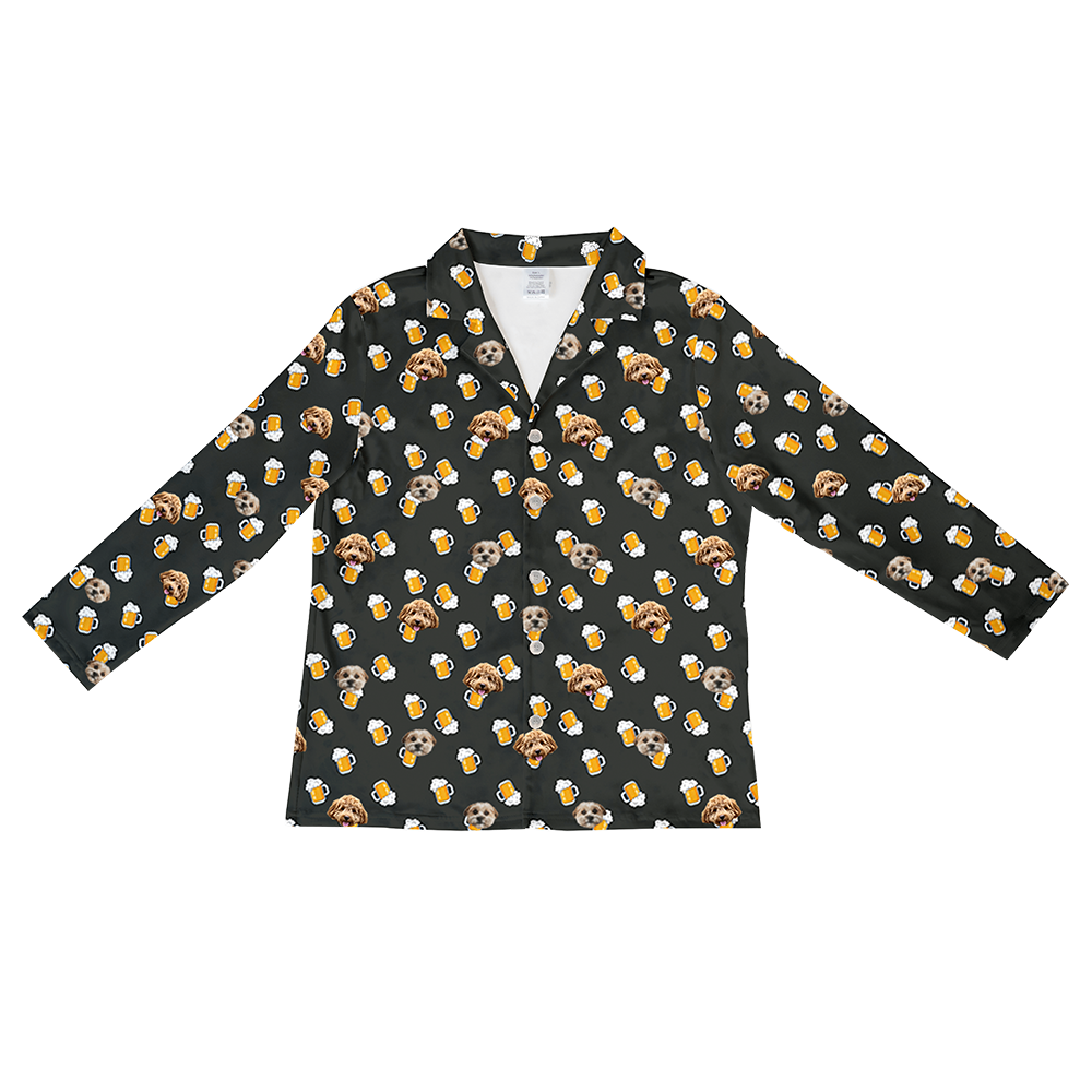 BeerLongSleevePajamaShirtOnly2Pets