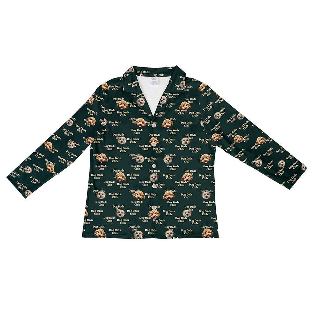 DogDadsClub-GreenLongSleevePajamaShirt2Pets