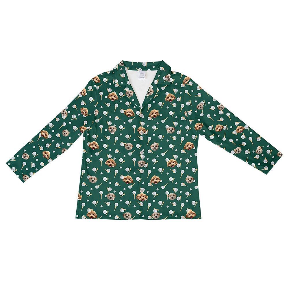 GolfBallsLongSleevePajamaShirt2Pets