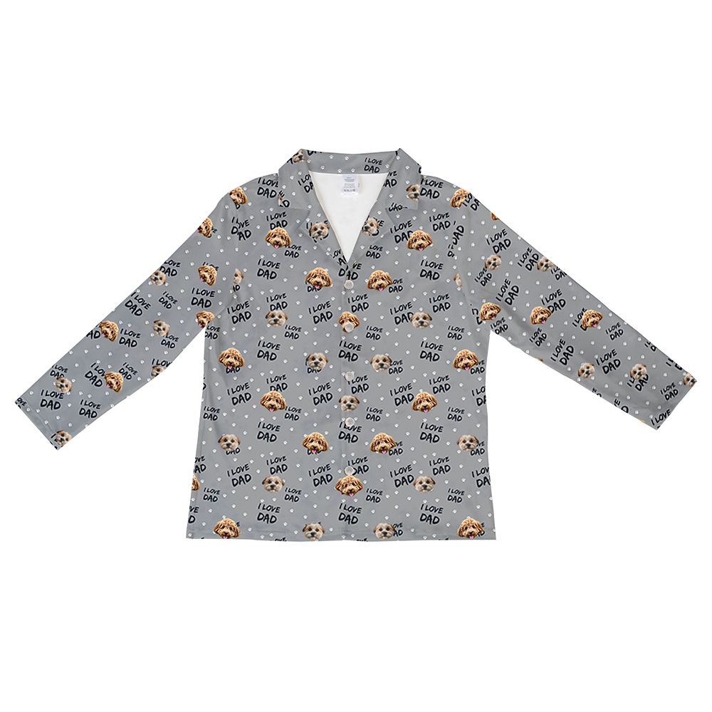 ILoveDad-SlateGrayLongSleevePajamaShirt2Pets