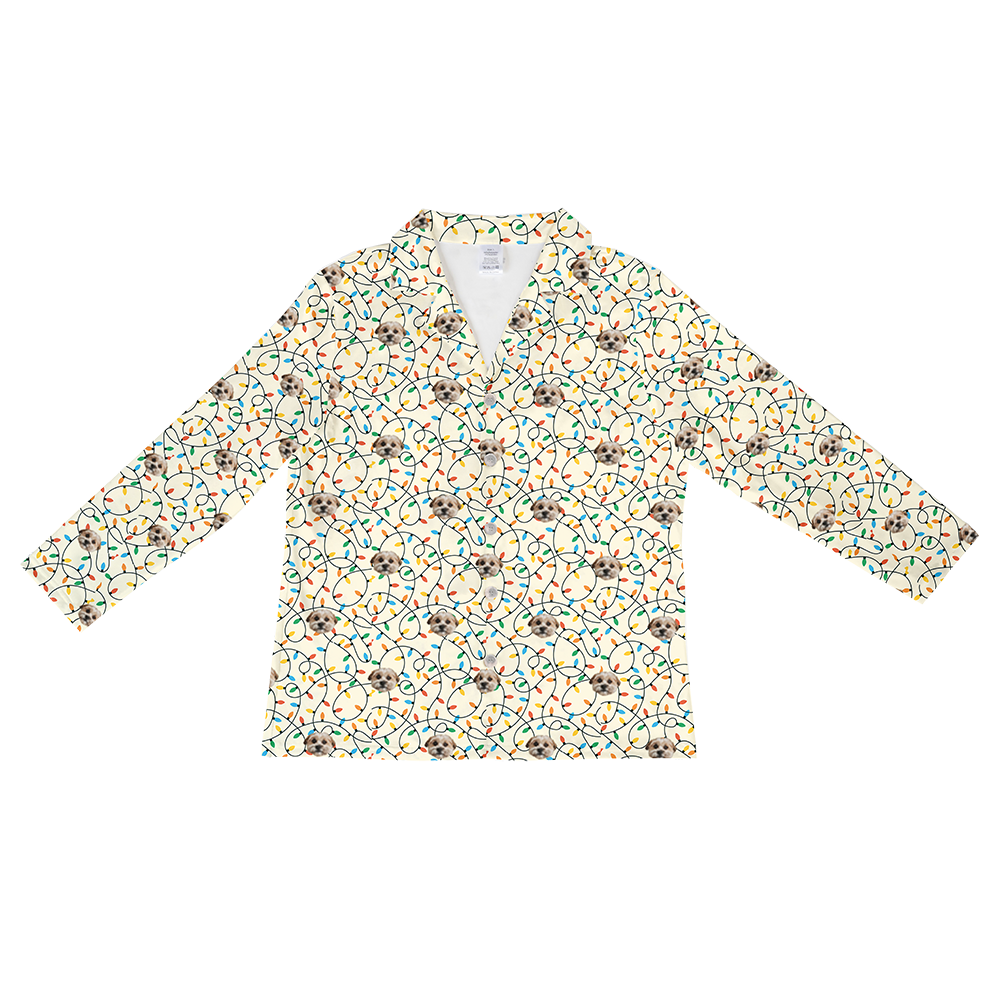 ChristmasLightsLongSleevePajamaShirt