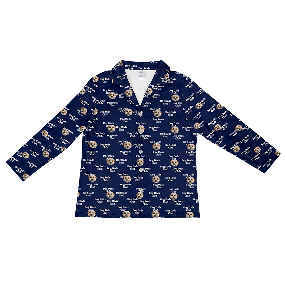 DogDadsClub-NavyLongSleevePajamaShirt1Pet