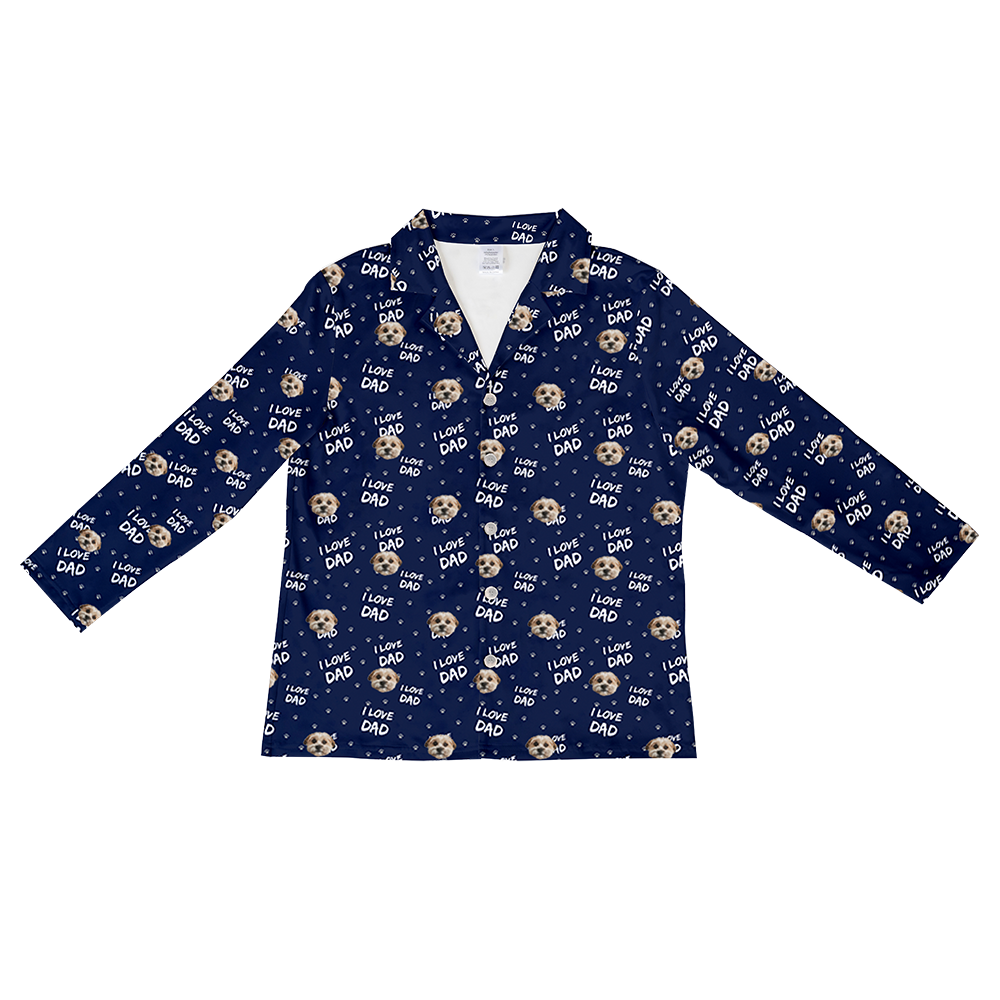 ILoveDad-NavyLongSleevePajamaShirt1Pet