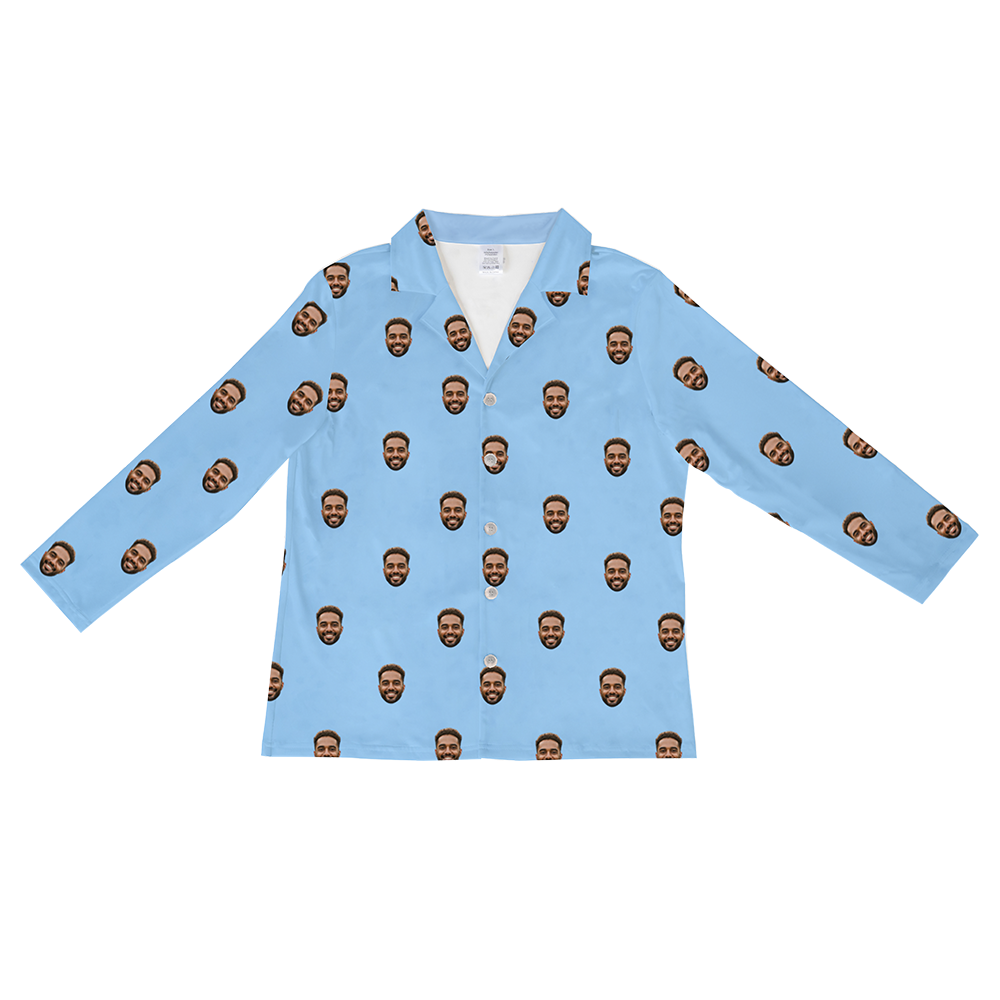 SkyBlueLongSleevePajamaShirt