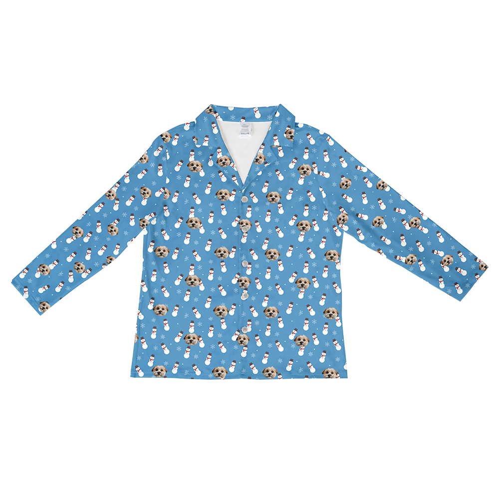SnowmenLongSleevePajamaShirt