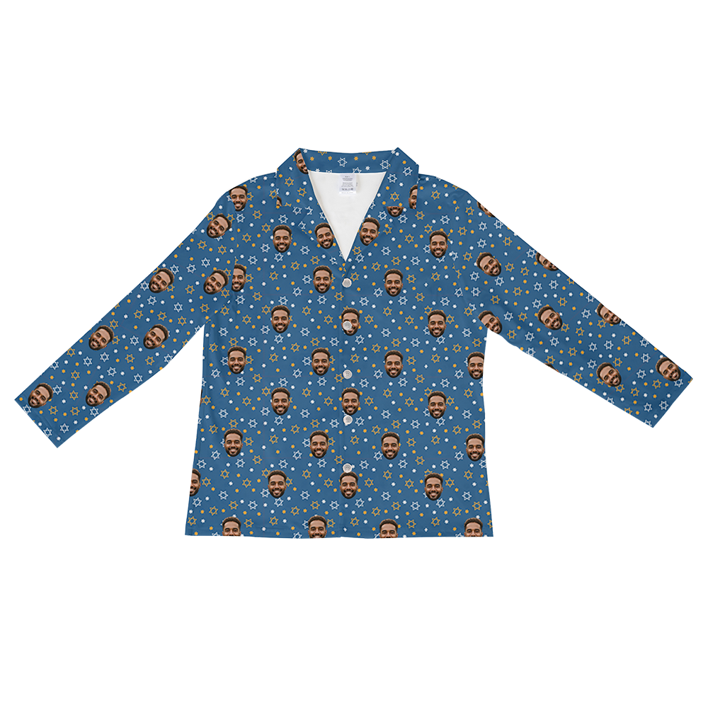 StarofDavidLongSleevePajamaShirt