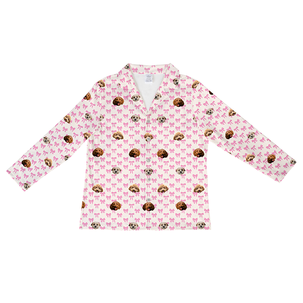 BowsMartinisLongSleevePajamaShirtOnly3Pets