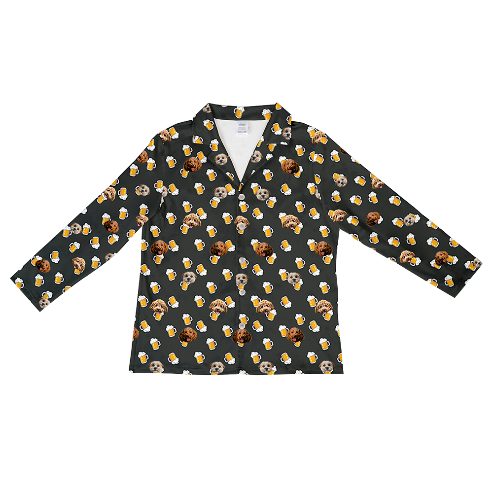 BeerLongSleevePajamaShirtOnly3Pets