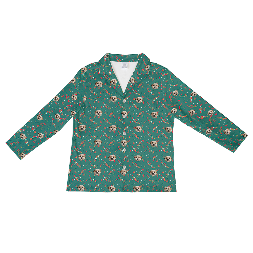 BerriesLongSleevePajamaShirtOnly1PetImage