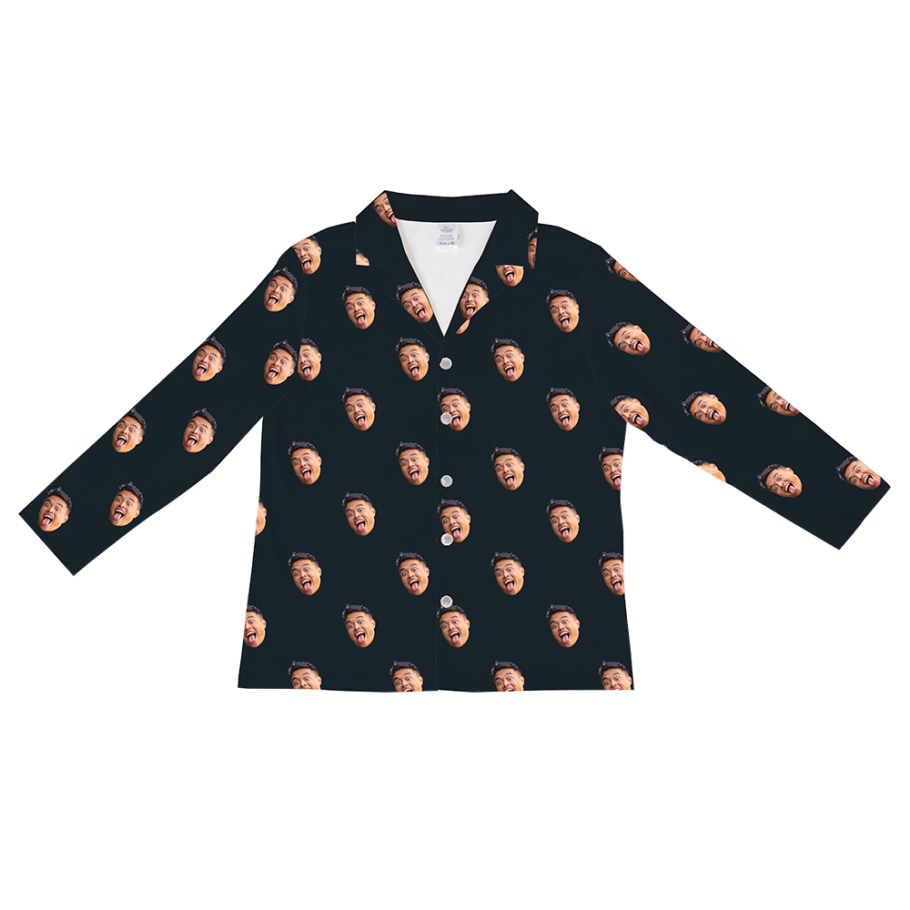 BlackLongSleevePajamaShirt