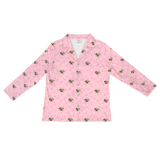 LightPinkPawsLongSleevePajamaShirtOnly1Pet