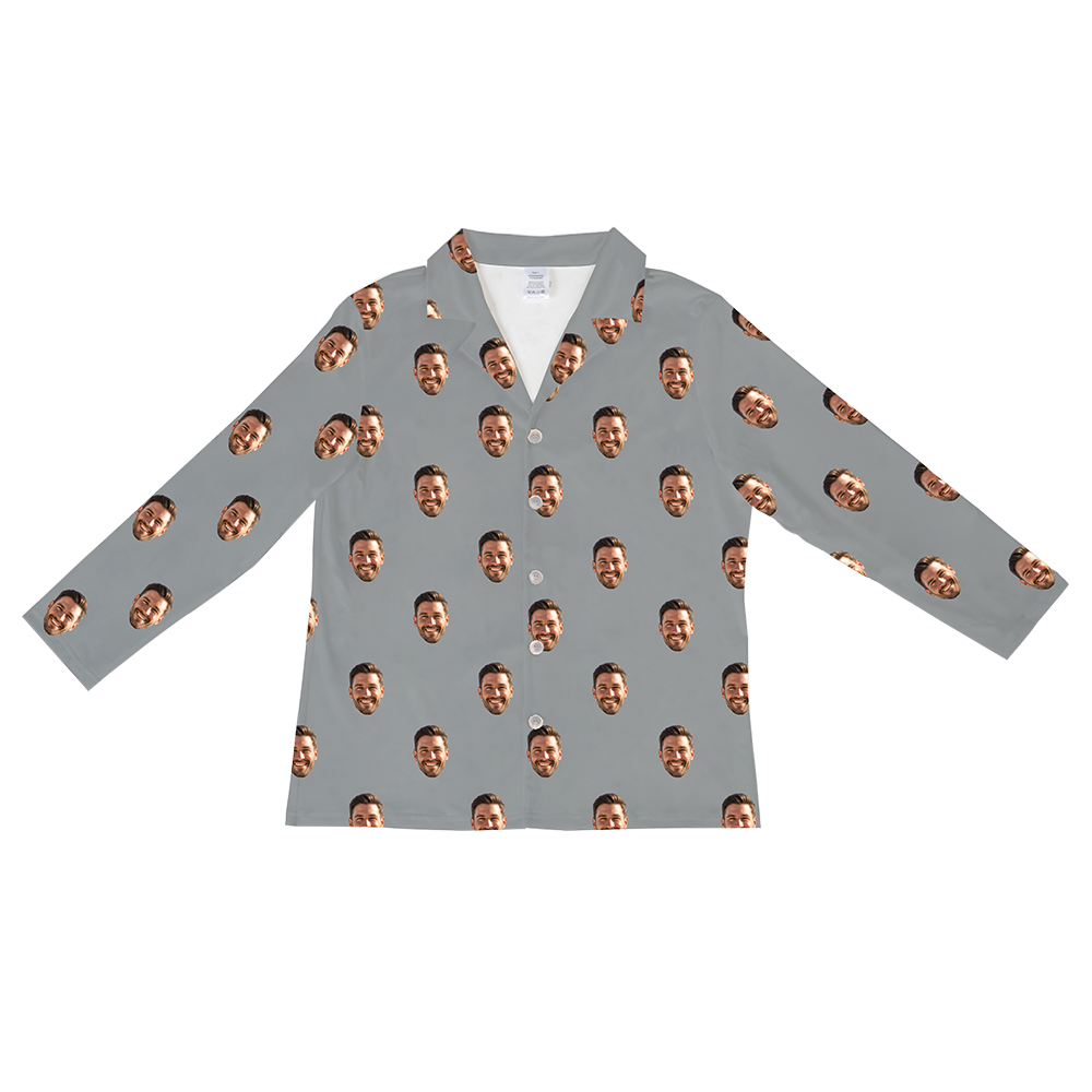 SlateGrayLongSleevePajamaShirt