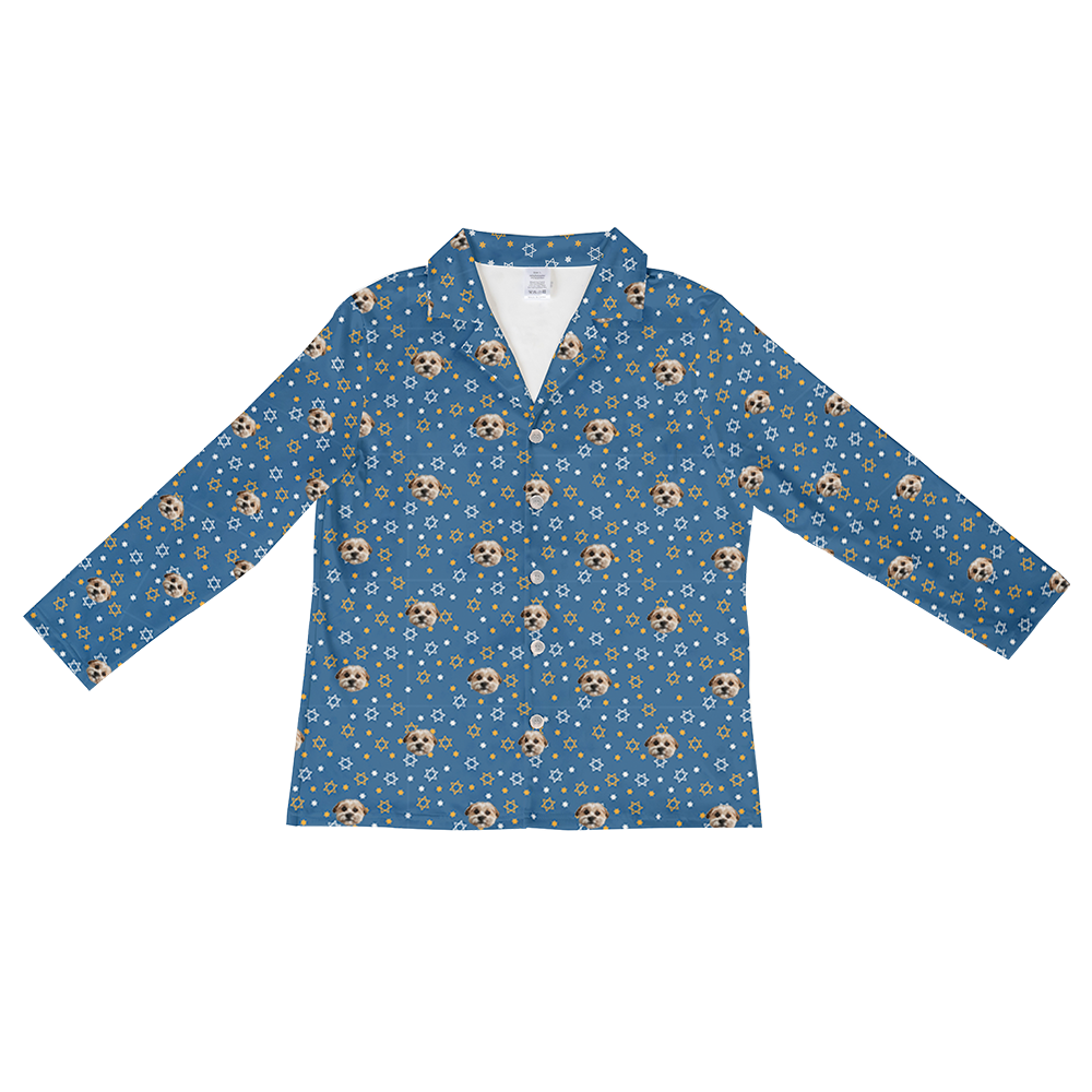 StarofDavidLongSleevePajamaShirt