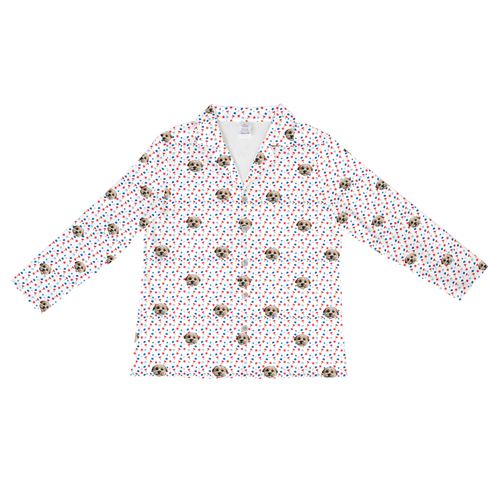 Stars&amp;PopsLongSleevePajamaShirtOnly1Pet