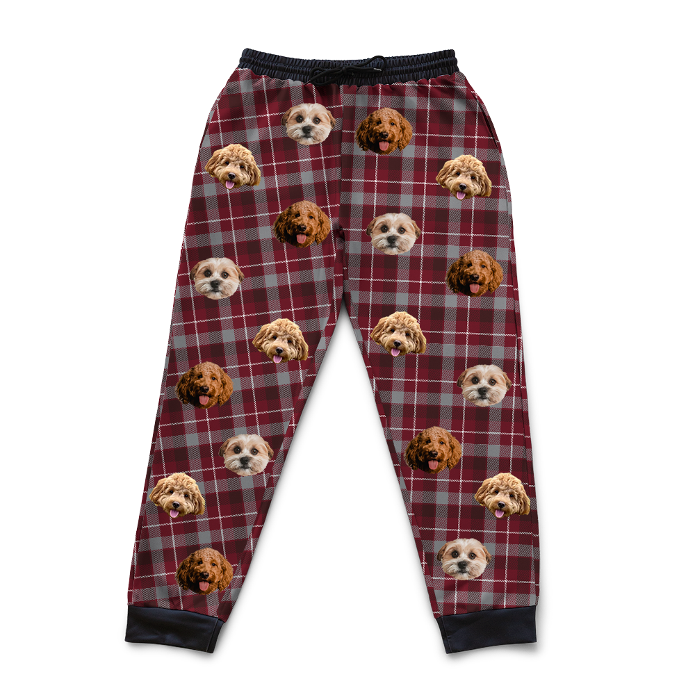 SweatpantsRed&amp;GrayPlaid3PetImages(+$8.00)