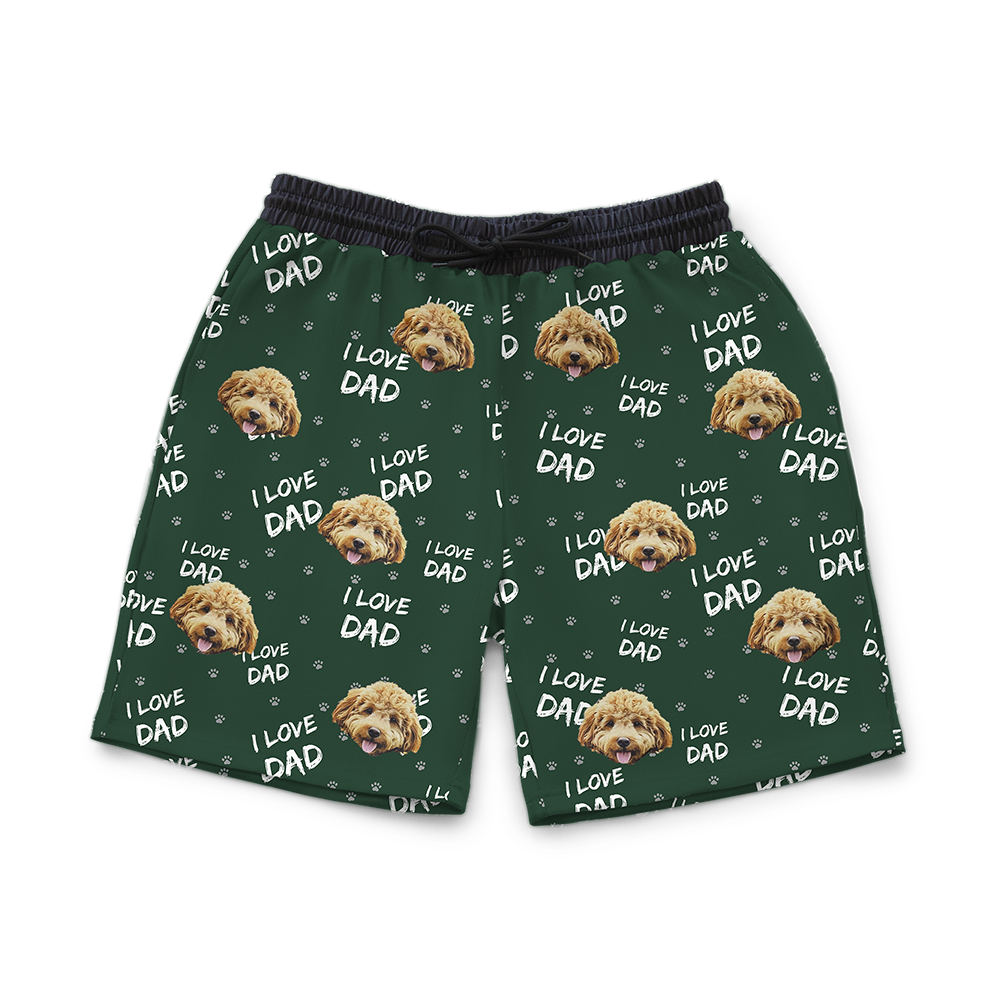 SweatshortsILoveDad-Green1Pet