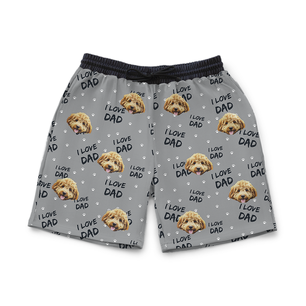 SweatshortsILoveDad-SlateGray1Pet