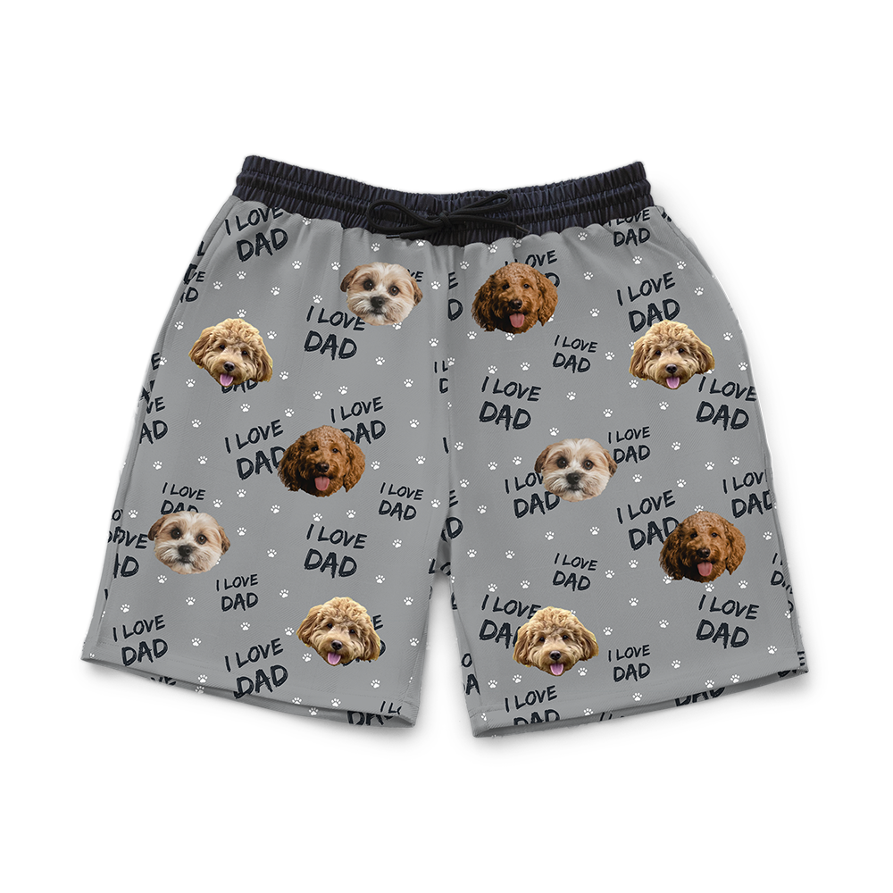 SweatshortsILoveDad-SlateGray3Pets