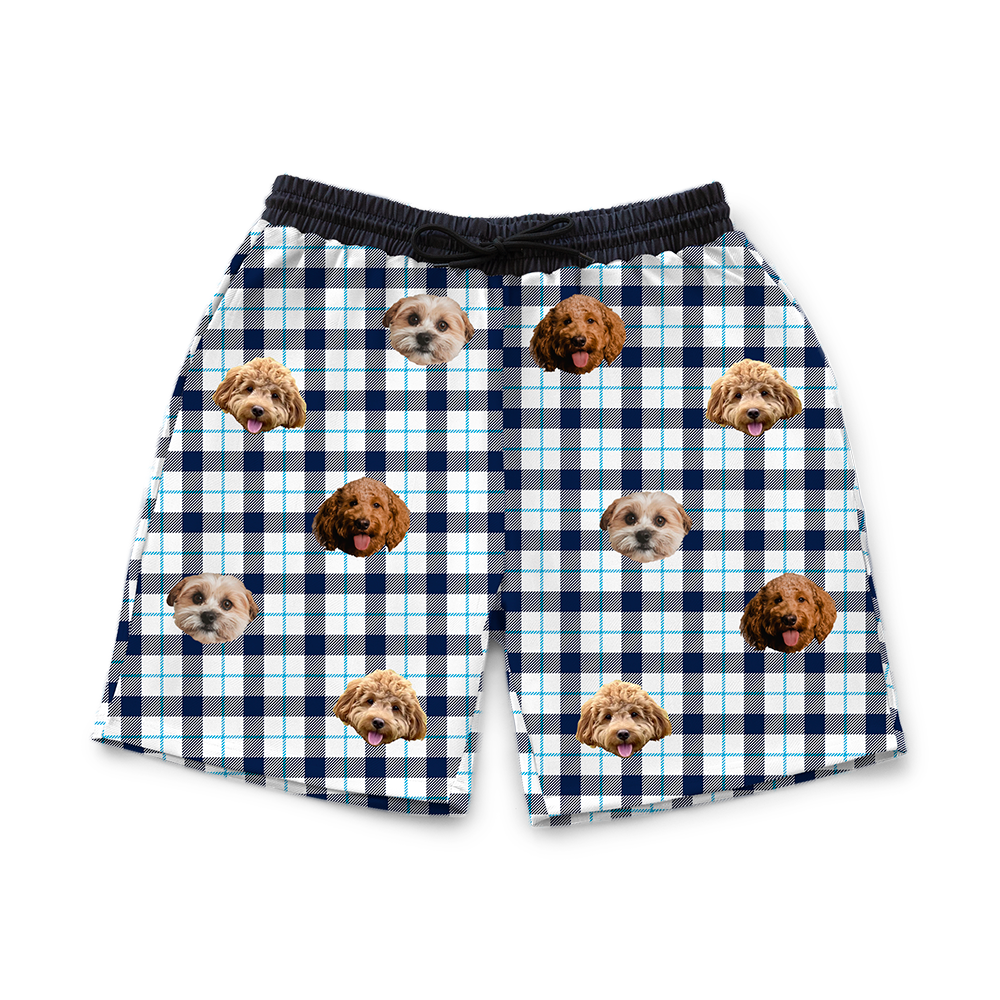 SweatshortsBluePlaid3PetImages(+$8.00)