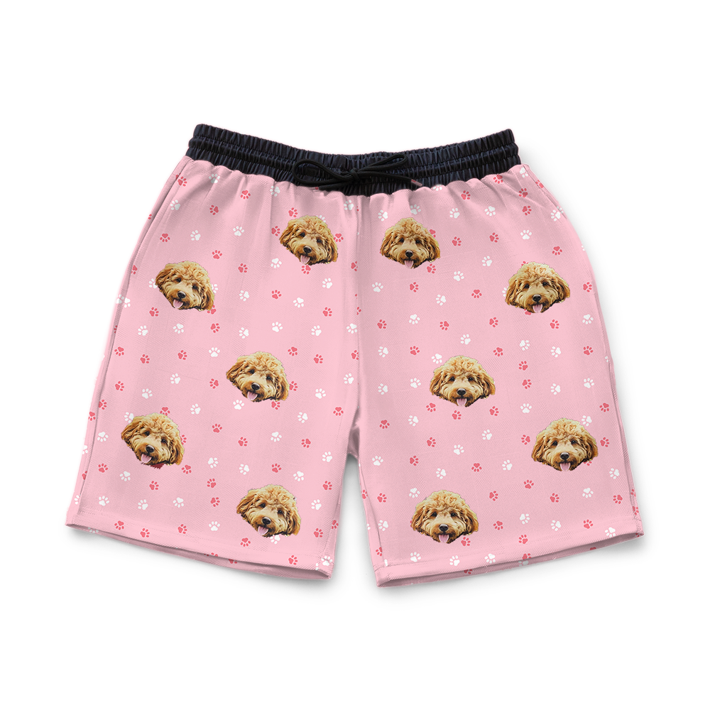 LightPinkPawsSweatshorts1Pet