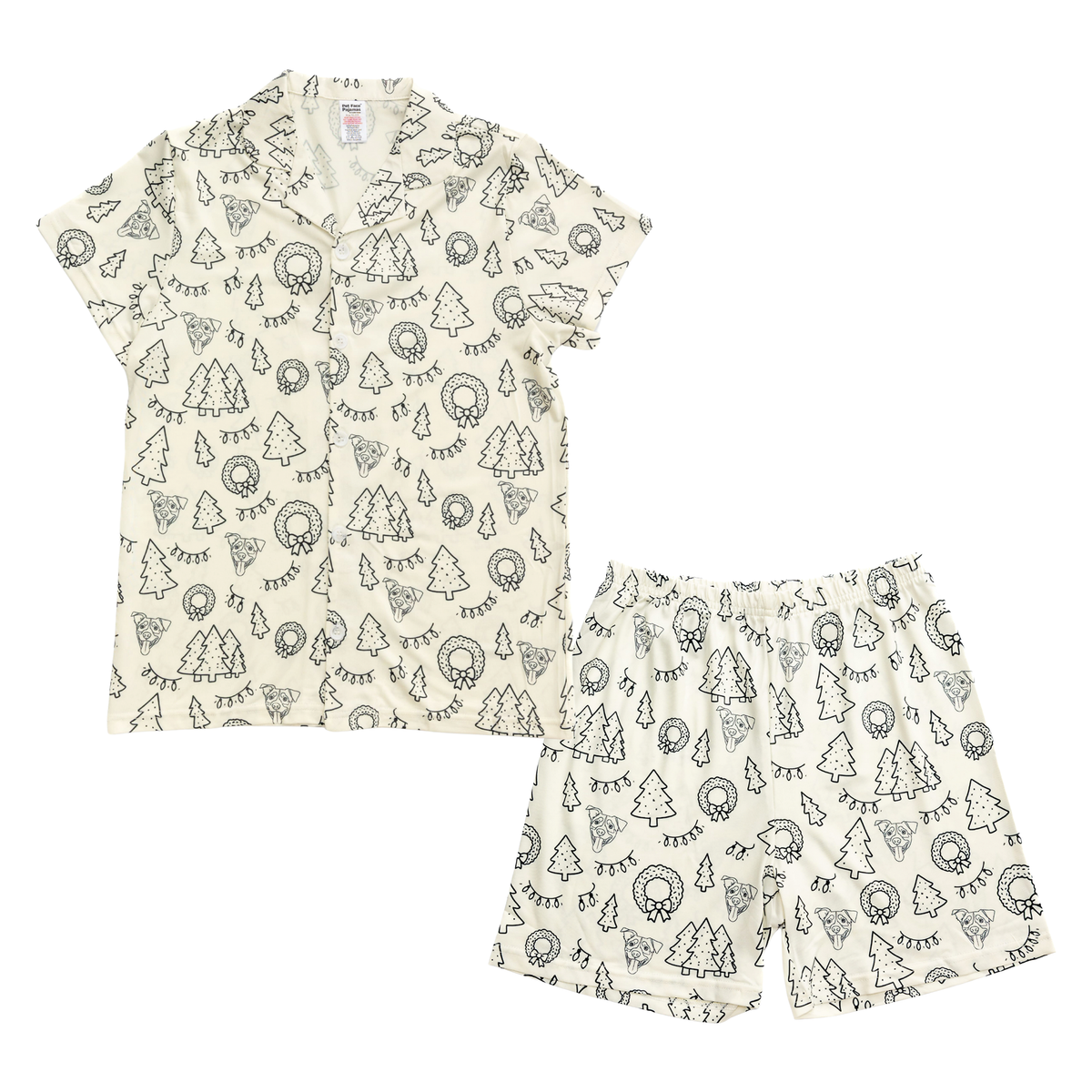 WinterWonderlandShortSleevePajamaShirt&amp;ShortsSet