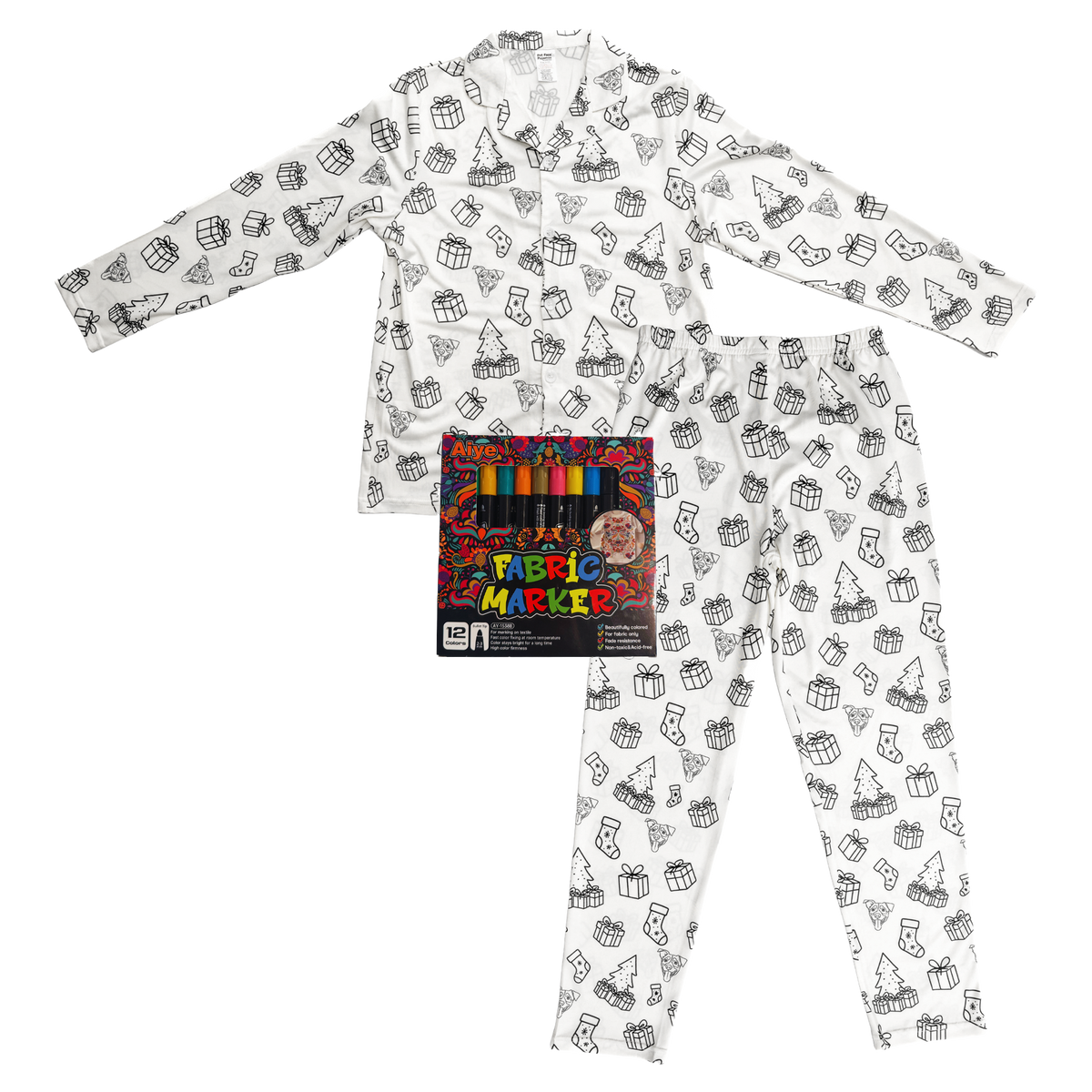 GiftWrappedLongSleevePajamaShirt&PantsSet