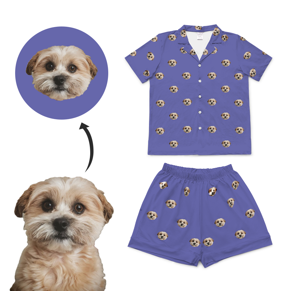 Kids Custom Pet Face Pajamas - Short