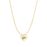 GoldDaintyEngravedScriptHeartCharm