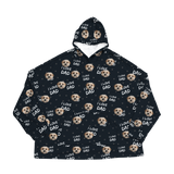 Black hoodie with dog pattern on a white background[ILoveDad]
