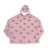 Pink hoodie with dog paws pattern on a white background[LightPinkPaws]