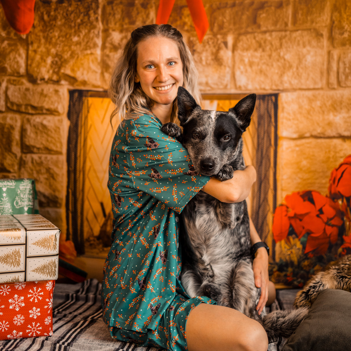 Custom Pet Face Christmas Pajamas