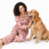 IloveMomCartoonLongSleeveSet with golden dog