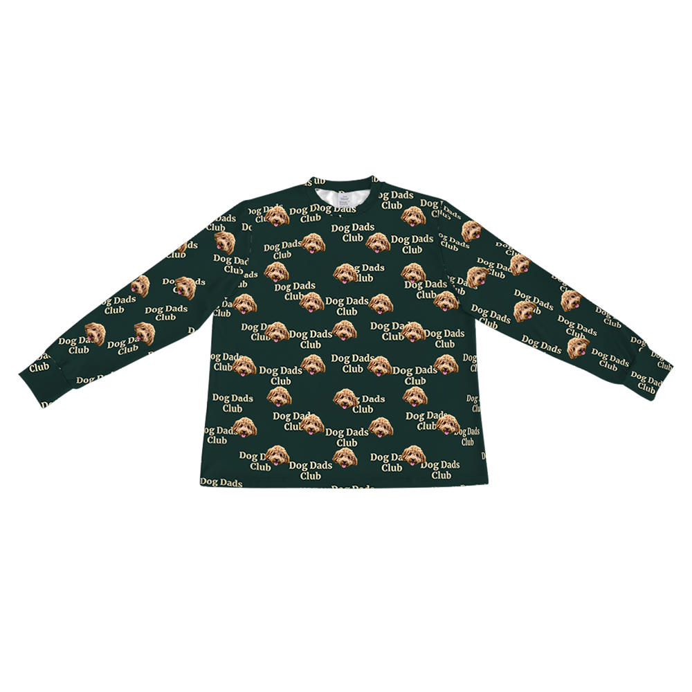 DogDadsClub-GreenLongSleevePajamaShirt