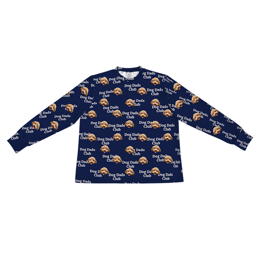 DogDadsClub-NavyLongSleevePajamaShirt
