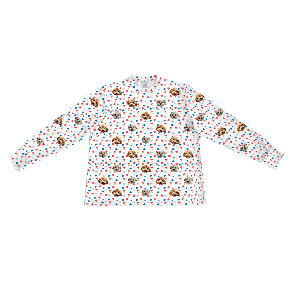 Stars&amp;PopsLongSleevePajamaShirt2PetImages(+$4.00)