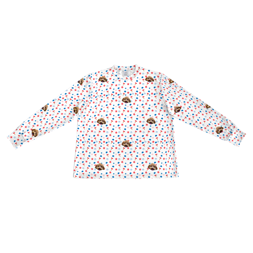 Stars&amp;PopsLongSleevePajamaShirt1PetImage