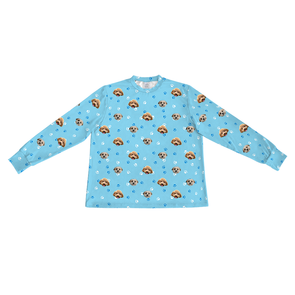 LightBluePawsLongSleevePajamaShirt2PetImages(+$4.00)